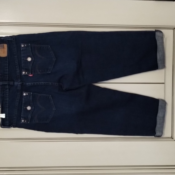 Women's Levi's Size 8 denim cropped jeans medium wash stretch - Picture 4 of 11